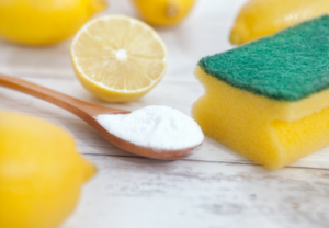 cleaning with baking soda and lemon